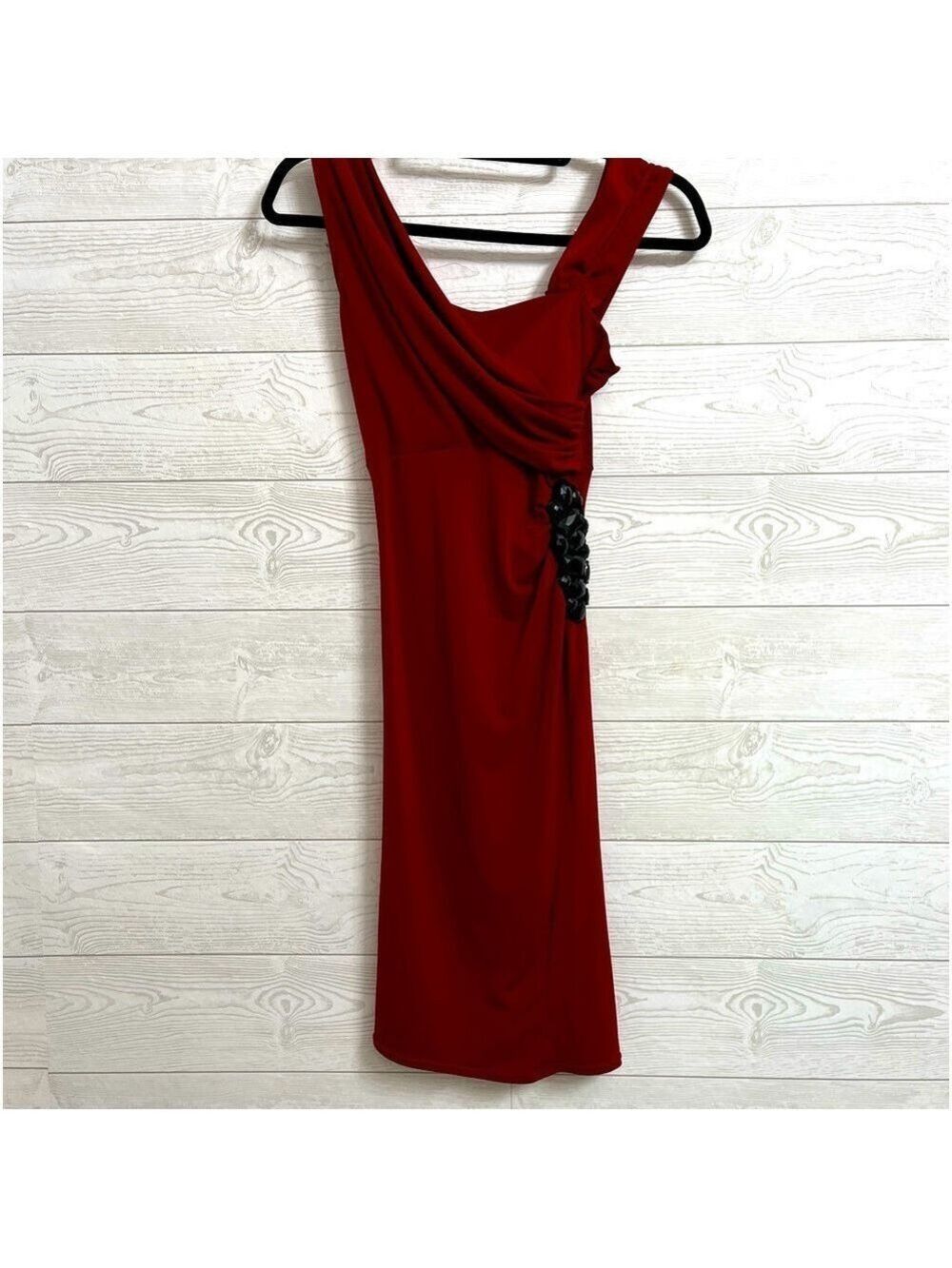 Sweet Storm Women’s Burgundy Red Sleeveless Midi Evening Dress. Size S